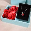 Eternal Roses & Jewelry Box - Blue Valentine's Day Gift with Artificial Flowers. Express Love on Valentine's, Mother's Day, Birthday, Anniversary. Rose Jewelry in Elegant Box