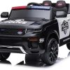 DORSA Ride on Kids Nissan GT Style Sports Police Brezza Car with Parental RC Black