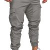 Mens Casual Cargo Pants Lightweight Hiking Work Golf Pant Men Cotton Twill Stretch Relaxed Fit Flat Front Pant with 6 Pockets