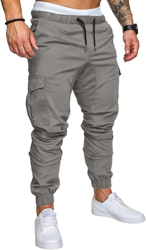 Mens Casual Cargo Pants Lightweight Hiking Work Golf Pant Men Cotton Twill Stretch Relaxed Fit Flat Front Pant with 6 Pockets