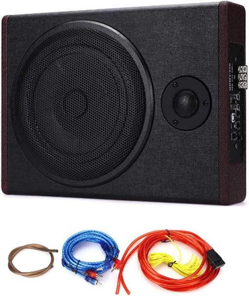 8-inch Car Stereo Refitting Ultrathin Subwoofer High Power 12.0V Wood Stereo With High Pitches 600W Subwoofer Car Amplifier