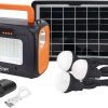 Mr. Light Power Station And Solar Panel, Generator For Backup Power, Outdoor Adventure, and Camping, 3 Led Bulbs, USB Charger Function, With Energy Saving Funtion - 2 Year Warrenty - MR.7070