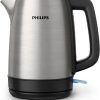 Philips, New Daily Metal Kettle, 1.7 Liters Capacity, 2200 Watts, Silver/Black, HD9350/92