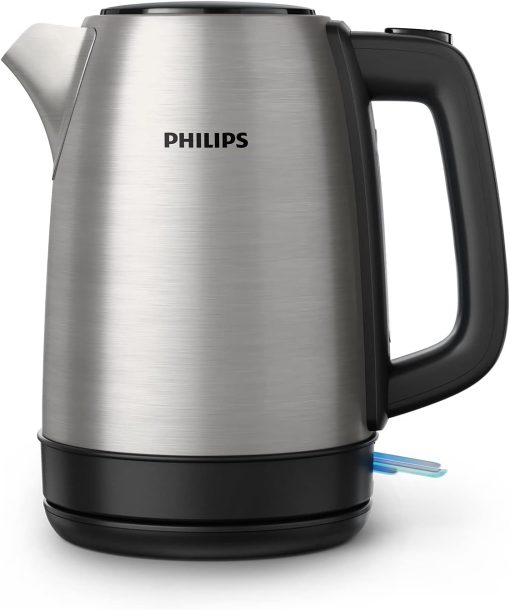 Philips, New Daily Metal Kettle, 1.7 Liters Capacity, 2200 Watts, Silver/Black, HD9350/92