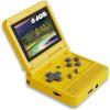 MAKINGTEC Flip Handheld Game Console with 3 inch IPS Screen Portable Mini Retro Game Console Open System 64GB TF Card Built-in Game Video Console Built-in Rechargeable Battery-Yellow