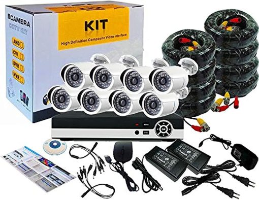 Tomvision CCTV 8 Channel Camera Kit with Night Vision and P2P (8 x 1.3MP/960P AHD Metal Outdoor Camera + DVR)