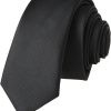 AWAYTR Skinny Ties for Men - Solid Formal Ties for Mens Necktie Extra Long Tie