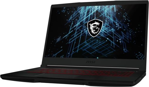 MSI GF63 Thin 11UCX Gaming Laptop, Intel Core i5-11260H, 15.6 Inch IPS-Level FHD, Anti-Glare, 512GB M.2 PCIe SSD, 8GB RAM, RTX2050, GDDR6 4GB, Wi-Fi 6 + BT5.2, Windows® 11, Eng/Arabic KB - Black