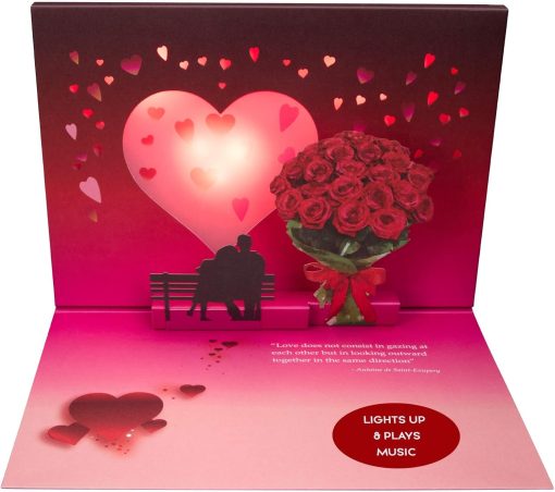 Card Valentine's Day Card, Lights & Music Pop Up Happy Anniversary Card - Plays Song 'Just The Two of Us' - Happy Anniversary Cards for Husband - Wedding Present for Wife, Husband, Couple | Her, Him