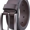 Mens Real Leather Formal Dress Belt, Casual Jeans Classic Reversible Belt