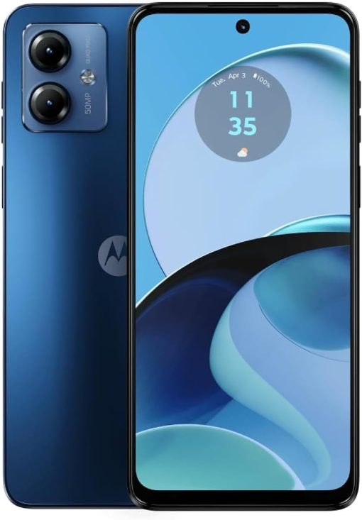 motorola Moto G14 Dual SIM 128GB ROM + 4GB RAM Factory Unlocked 4G Smartphone - International Version (Sky Blue)