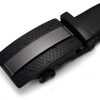 Men's leather ratchet dress belts with automatic buckle gift box