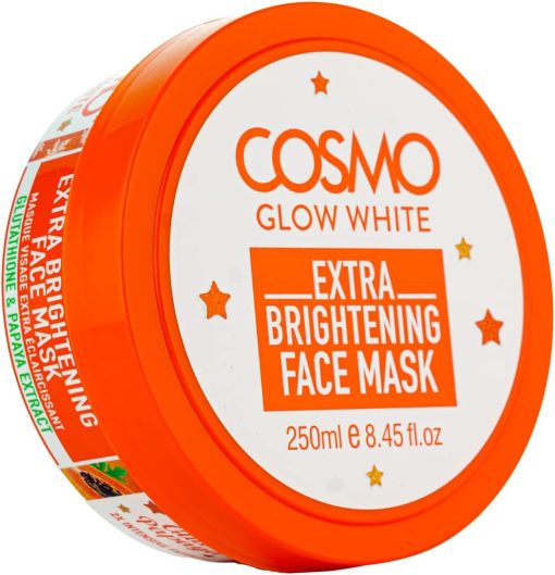 Cosmo Glow White Extra Brightening Face Mask 250ml, Skin Care, Glutathione and Papaya Extract, Skin-brightening Mask, For Men and Women