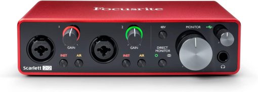 Focusrite Scarlett 2I2 3Rd Gen Usb Audio Interface For Recording, Songwriting, Streaming And Podcasting — High-Fidelity, Studio Quality Recording, And All The Software You Need To Record