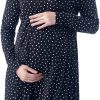 Lacy Dreams Women's Polka Dot Maternity Dress Black