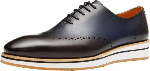 Santimon Comfort Genuine Leather Business for Men Oxford Classic Dress Formal Shoes