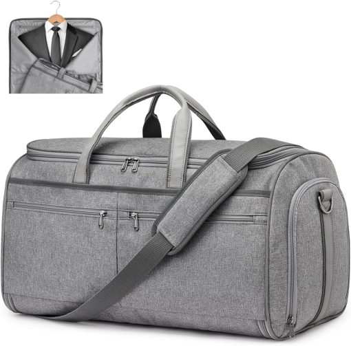 S-ZONE Convertible Travel Garment Bag Carry on 2 in 1 Oxford Fabric Suit Hanging Business Garment Duffel Bag for Men Women