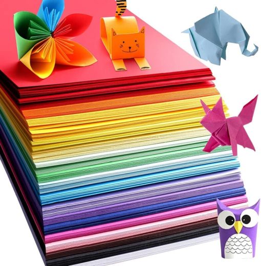 200 Sheets Origami Paper, Easy Fold Paper, Double Sided, Soft Edges, Not Easy to Fade, for Kids Adult Beginners Training Arts and Crafts Projects, 20 Vivid Colors, 6 Inch