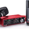 Focusrite scarlett 2i2 studio (3rd gen) usb audio interface and recording bundle with pro tools first (ams-scarlett-2i2-stu-3g), red