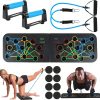 Push Up Board, 23 in 1 Multifunctional Muscle Board with Resistance Bands Foldable Portable Home Workout Equipment for Muscle Training Fitness Exercise