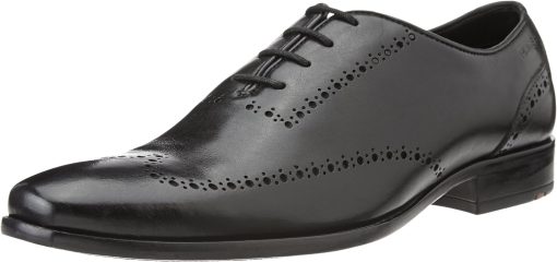 Ruosh Men's Genuine Leather Dress Shoes Formal Business Classic Lace Up Oxford Derby Wingtip Captoe Shoes