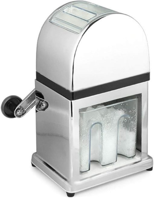 Ice Crusher Slush Machine Stainless Steel Electric Ice Shaver Machine Crushed Ice for Cocktails Smoothies for Home and Commerical Use Double Knife