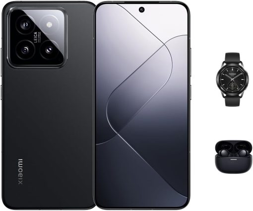 Xiaomi 14 5G Mobile,Black (12Gb Ram+512 Gb) Snapdragon 8 Gen 3| 6.36" Amoled 120Hz display | Leica Triple Lens Camera 50+50+50MP, 32MP Front camera + Gift Box (Watch S3+ Buds)