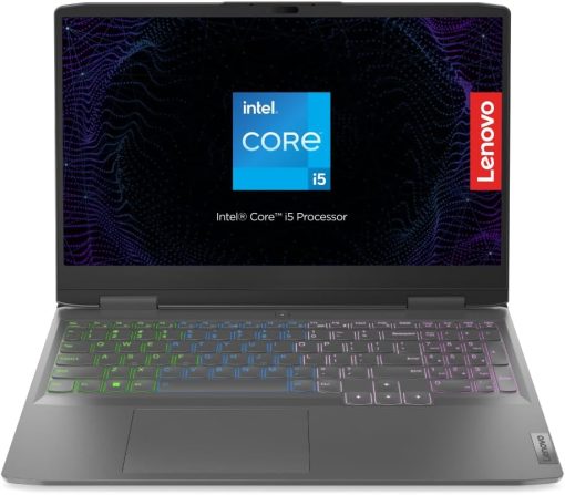 Lenovo LOQ 15IRH8 Gaming Laptop with AI chip, 15.6"FHD 144Hz, Intel i5-12450H, 8GB DDR5 RAM, 512GB SSD, NVIDIA RTX 2050 4GB, Win 11, RGB KB, Grey - [82XV00P2AX] (Free 3 Mths Gamepass on device)