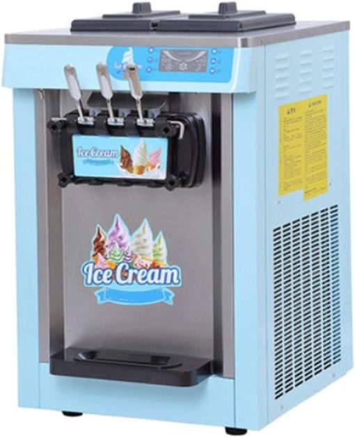 ZENZES Ice Cream Machine Automatic Ice Cream Machine Desktop Sundae Cone Soft Three Flavors