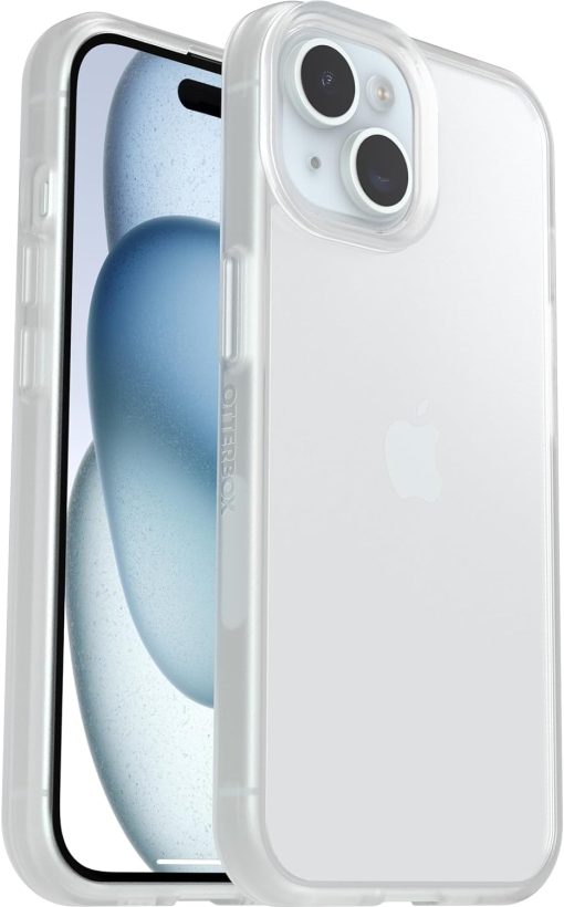 OtterBox Sleek Series Case for iPhone 15, Shockproof, Drop proof, Ultra-Slim, Protective Thin Case, Tested to Military Standard, Clear, No Retail Packaging