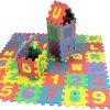 Gutsbox SHOWAY Kids Foam Puzzle Floor Play Mat,Alphabet and Numbers Foam Puzzle Play Mat 36 Tiles Great for Kids to Learn and Play-Interlocking Puzzle Pieces 12x12 cm (12x12 cm)