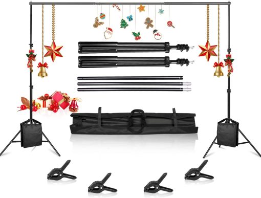 H&S SH Heavy Duty Background Stand, 2x2M Backdrop Support System Kit with Carry Bag for Photography Photo Video Studio,Photography Studio1