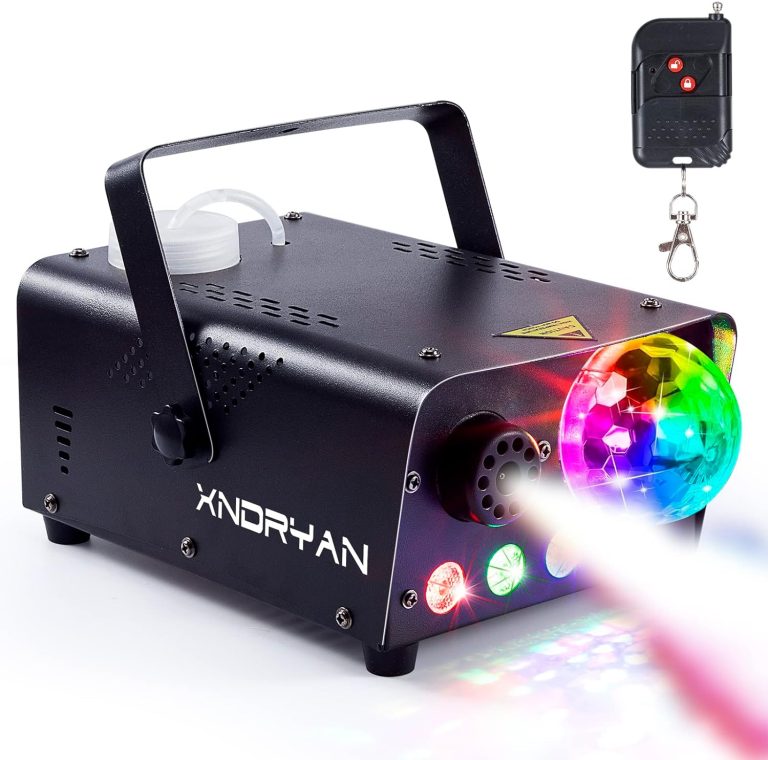 Smoke Machine, Xndryan 600W Mini Fog Machine with Disco Ball Light and Wireless Remote Control, Professional Smoke Machine for Party, Event, Disco, Stage, Wedding, Birthday