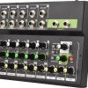 OUNA Mixer,10-Channel Mixing Console Digital Audio Mixer Stereo Mic/Line Mixer with Reverb & 48V Phantom Power for Recording DJ Network Live Broadcast Karaoke