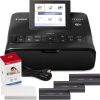 Photo Savings Canon SELPHY CP1300 Compact Photo Printer (Black) with WiFi and Accessory Bundle w/Canon Color Ink and Paper Set