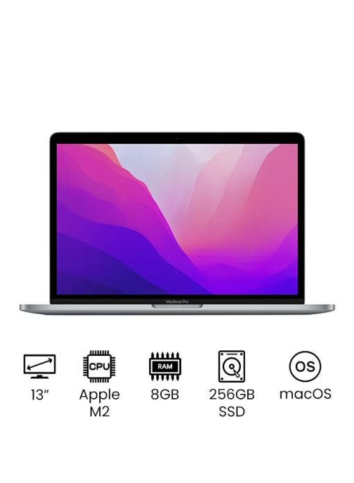 MacBook Pro MNEH3 13.3-Inch Display : Apple M2 chip with 8-core CPU and 10-core GPU, 256GB SSD, English Keyboard Space Grey