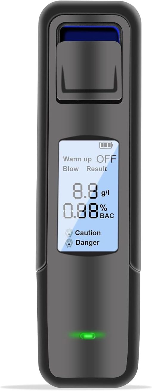 Portable Alcohol Tester Alcohol Breathalyzer, Chargable Digital Led Display Quick Response, Professional Accurate Detection Breath Analyzer Detector for Family, Personal, Driver