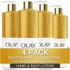 Olay Revitalizing & Hydrating Body Lotion for Women with Lightweight Vitamin C, Visibly Improves Skin, 17 fl oz (Pack of 4)
