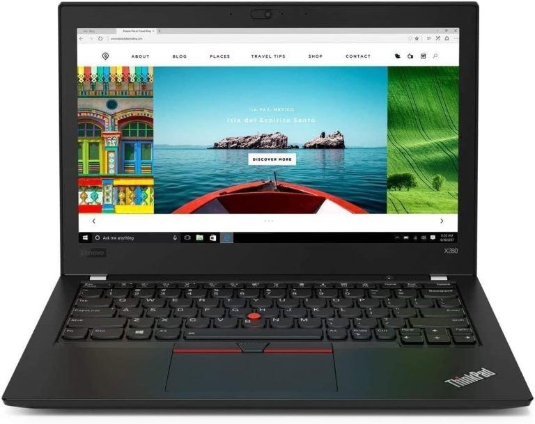 Lenovo ThinkPad X280 Renewed Business Laptop | intel Core i5-8th Gen. CPU | 8GB RAM | 256GB SSD | 12.5 inch Touchscreen | Windows 10 Pro. | RENEWED