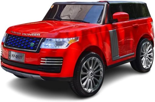 Dorsa 12V Kids Ride on Big Range Rover Battery Operated SUV Style car Music, Sound & Light| Leather Seats Rubber Tyres SUV Ride on to Drive for 2 to 8 Years Boy Girl (Red)