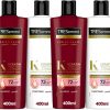 TRESemme Keratin Smooth and Straight Shampoo with Argan Oil, 400ml (Pack of 2) + TRESemme Keratin Smooth and Straight Conditioner, 400ml (Pack of 2)