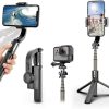 upxon Selfie Stick Gimbal Stabilizer, 360° Rotation Tripod with Wireless Remote, Portable Phone Holder, Auto Balance 1-Axis Gimbal for Smartphones Tiktok Vlog Youtuber Live Video Record