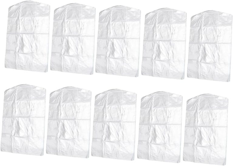 Cabilock 50pcs Garment Dry Cleaning Bag Wardrobe Cover clothing organizer Suit Bags Organizer suit garment bags hanging clothes bag Hanging Clothes Cover Hangers plastic peva storage travel