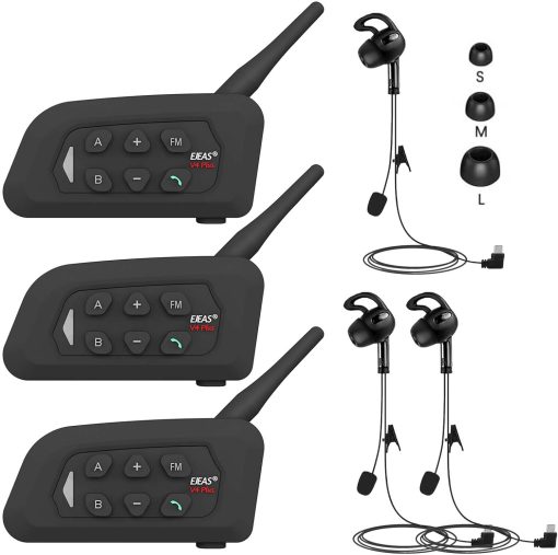 GaiRen Referee Headset, Communication Intercom System with Headset Earphone for Football Soccer Handball (3 Pack)