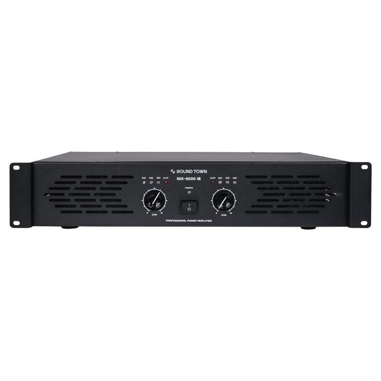 Sound Town Professional Dual-Channel, 2 x 1500W at 4-ohm, 6000W Peak Output Power Amplifier (NIX-6000IB)