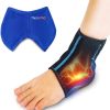 Foot & Ankle Ice Wrap with Hot & Cold Gel Pack by TheraPAQ | Adjustable Brace, Multi-Purpose, Microwaveable, Freezable and Reusable (XS-XL)