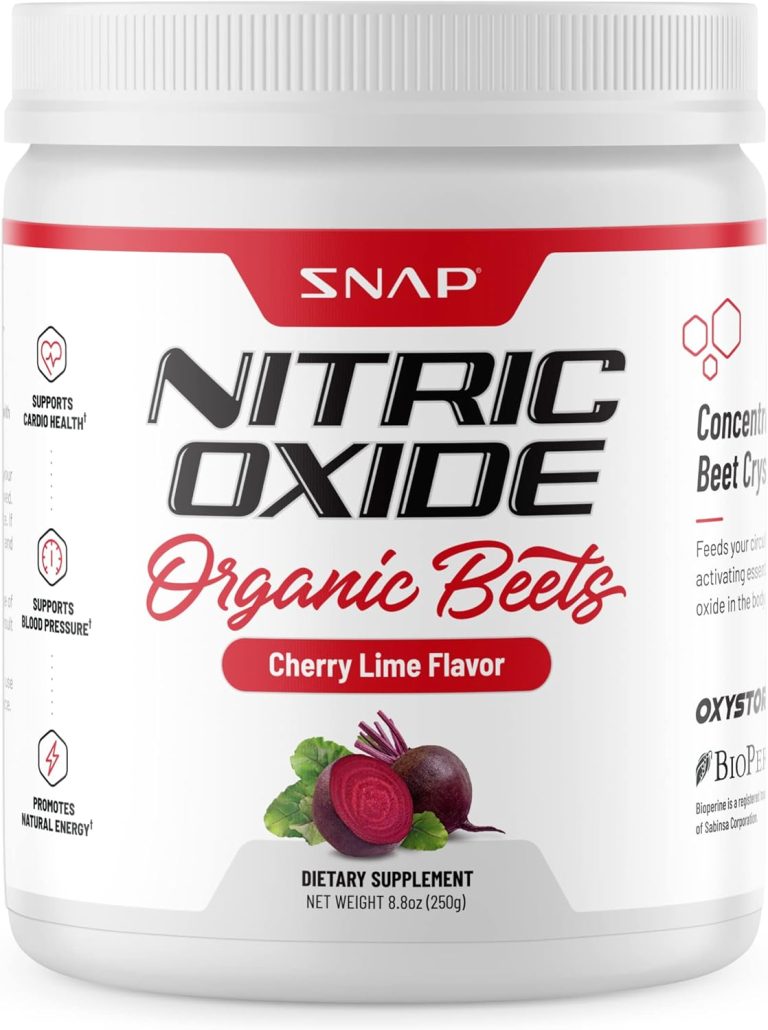 Snap Supplements - Organic Nitric Oxide Booster Beet Root Powder | Supports Blood Pressure, Heart Health, Natural Energy | Circulation Superfood | 30 Servings | Lime