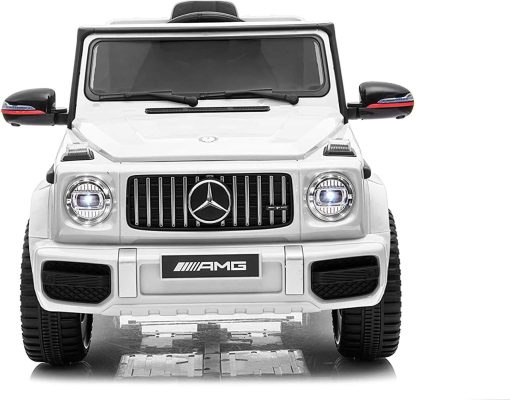 X IANGYU Licensed Amg G63 Ride On Car For Kids, White, 12V, 0002-WHITE