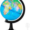 Fun Lites 14CM World Globe for Kids Learning, Educational Rotating World Map Globes Mini Size Decorative Earth Children Globe for Classroom Geography Teaching, Desk & Office Decoration