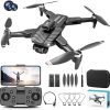 V162 Foldable Quadcopter RC Dron Toy 8K HD Camera Height Maintain - 540° Obstacle Avoidance, Foldable Hobby RC Dron Toy for Kids (Light Black)
